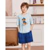 Arshiner Boys Pajamas Short Sleeve Top and Shorts 2 Piece Pajama Sets Loose Fit Soft Breathable Cute Pjs 4-13 Years(Surfing Dog)
