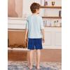 Arshiner Boys Pajamas Short Sleeve Top and Shorts 2 Piece Pajama Sets Loose Fit Soft Breathable Cute Pjs 4-13 Years(Surfing Dog)