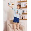 Arshiner Boys Pajamas Short Sleeve Top and Shorts 2 Piece Pajama Sets Loose Fit Soft Breathable Cute Pjs 4-13 Years(Surfing Dog)