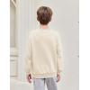 Arshiner Boys Sweatshirts Long Sleeve Crewneck Pullover Shirt Kids Fashion Fall Winter Sweater(Beige)