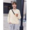 Arshiner Boys Sweatshirts Long Sleeve Crewneck Pullover Shirt Kids Fashion Fall Winter Sweater(Beige)