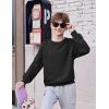 Arshiner Boys Sweatshirts Long Sleeve Crewneck Pullover Shirt Kids Fashion Fall Winter Sweater(Black)