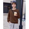 Arshiner Boys Sweatshirts Long Sleeve Crewneck Pullover Shirt Kids Fashion Fall Winter Sweater(Brown)