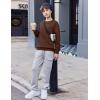 Arshiner Boys Sweatshirts Long Sleeve Crewneck Pullover Shirt Kids Fashion Fall Winter Sweater(Brown)