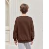 Arshiner Boys Sweatshirts Long Sleeve Crewneck Pullover Shirt Kids Fashion Fall Winter Sweater(Brown)
