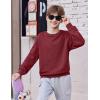 Arshiner Boys Sweatshirts Long Sleeve Crewneck Pullover Shirt Kids Fashion Fall Winter Sweater(Burgundy)