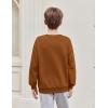 Arshiner Boys Sweatshirts Long Sleeve Crewneck Pullover Shirt Kids Fashion Fall Winter Sweater(Light Brown)
