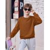 Arshiner Boys Sweatshirts Long Sleeve Crewneck Pullover Shirt Kids Fashion Fall Winter Sweater(Light Brown)