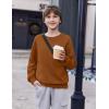 Arshiner Boys Sweatshirts Long Sleeve Crewneck Pullover Shirt Kids Fashion Fall Winter Sweater(Light Brown)