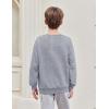Arshiner Boys Sweatshirts Long Sleeve Crewneck Pullover Shirt Kids Fashion Fall Winter Sweater(Light Grey)