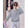 Arshiner Boys Sweatshirts Long Sleeve Crewneck Pullover Shirt Kids Fashion Fall Winter Sweater(Light Grey)