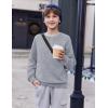 Arshiner Boys Sweatshirts Long Sleeve Crewneck Pullover Shirt Kids Fashion Fall Winter Sweater(Light Grey)
