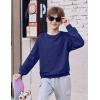 Arshiner Boys Sweatshirts Long Sleeve Crewneck Pullover Shirt Kids Fashion Fall Winter Sweater(Navy Blue)