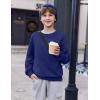 Arshiner Boys Sweatshirts Long Sleeve Crewneck Pullover Shirt Kids Fashion Fall Winter Sweater(Navy Blue)