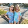 Arshiner Girls 2-Piece Tie Dye Pajamas Set Trendy Lounge Set Kids Sleepwear(Tie Dye 2)