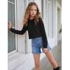 Arshiner Girls Crop Tops Kids Long Sleeve Pullover Sweatshirts Girls Cropped Crewneck Sweatshirt for Teen Girl(Black)