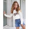 Arshiner Girls Crop Tops Kids Long Sleeve Pullover Sweatshirts Girls Cropped Crewneck Sweatshirt for Teen Girl(Brown Teddy)