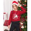 Arshiner Girls Crop Tops Kids Long Sleeve Pullover Sweatshirts Girls Cropped Crewneck Sweatshirt for Teen Girl(Christmas Deer)