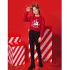 Arshiner Girls Crop Tops Kids Long Sleeve Pullover Sweatshirts Girls Cropped Crewneck Sweatshirt for Teen Girl(Christmas Deer)