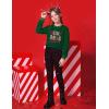 Arshiner Girls Crop Tops Kids Long Sleeve Pullover Sweatshirts Girls Cropped Crewneck Sweatshirt for Teen Girl(Christmas Tree)