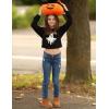 Arshiner Girls Crop Tops Kids Long Sleeve Pullover Sweatshirts Girls Cropped Crewneck Sweatshirt for Teen Girl(Halloween Ghost)
