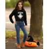 Arshiner Girls Crop Tops Kids Long Sleeve Pullover Sweatshirts Girls Cropped Crewneck Sweatshirt for Teen Girl(Halloween Ghost)