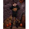 Arshiner Girls Crop Tops Kids Long Sleeve Pullover Sweatshirts Girls Cropped Crewneck Sweatshirt for Teen Girl(Halloween Pumpkin)