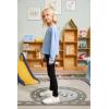 Arshiner Girls Crop Tops Kids Long Sleeve Pullover Sweatshirts Girls Cropped Crewneck Sweatshirt for Teen Girl(Light Blue)