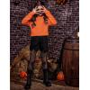 Arshiner Girls Crop Tops Kids Long Sleeve Pullover Sweatshirts Girls Cropped Crewneck Sweatshirt for Teen Girl(Orange)