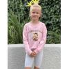 Arshiner Girls Crop Tops Kids Long Sleeve Pullover Sweatshirts Girls Cropped Crewneck Sweatshirt for Teen Girl(Pink Teddy)