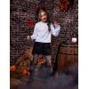 Arshiner Girls Crop Tops Kids Long Sleeve Pullover Sweatshirts Girls Cropped Crewneck Sweatshirt for Teen Girl(White)