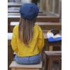 Arshiner Girls Crop Tops Kids Long Sleeve Pullover Sweatshirts Girls Cropped Crewneck Sweatshirt for Teen Girl(Yellow)