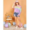 Arshiner Girls Cropped Hoodie Kids Long Sleeve Crop Tops Tie-dye Hoodies Hooded Pullover Sweatshirts(A-pink & Purple)