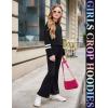 Arshiner Girls Cropped Hoodie Kids Long Sleeve Crop Tops Tie-dye Hoodies Hooded Pullover Sweatshirts(Black)