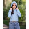 Arshiner Girls Cropped Hoodie Kids Long Sleeve Crop Tops Tie-dye Hoodies Hooded Pullover Sweatshirts(Blue)