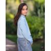 Arshiner Girls Cropped Hoodie Kids Long Sleeve Crop Tops Tie-dye Hoodies Hooded Pullover Sweatshirts(Blue)