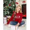 Arshiner Girls Cropped Hoodie Kids Long Sleeve Crop Tops Tie-dye Hoodies Hooded Pullover Sweatshirts(Christmas Tree  Red)