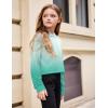 Arshiner Girls Cropped Hoodie Kids Long Sleeve Crop Tops Tie-dye Hoodies Hooded Pullover Sweatshirts(Green Gradient)