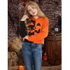 Arshiner Girls Cropped Hoodie Kids Long Sleeve Crop Tops Tie-dye Hoodies Hooded Pullover Sweatshirts(Halloween  Black Orange)