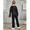 Arshiner Girls Cropped Hoodie Kids Long Sleeve Crop Tops Tie-dye Hoodies Hooded Pullover Sweatshirts(Pure Black)