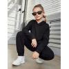 Arshiner Girls Cropped Hoodie Kids Long Sleeve Crop Tops Tie-dye Hoodies Hooded Pullover Sweatshirts(Pure Black)