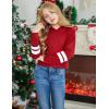 Arshiner Girls Cropped Hoodie Kids Long Sleeve Crop Tops Tie-dye Hoodies Hooded Pullover Sweatshirts(Red)