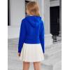 Arshiner Girls Cropped Hoodie Kids Long Sleeve Crop Tops Tie-dye Hoodies Hooded Pullover Sweatshirts(Royal Blue Letter)