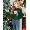 Arshiner Girls Cropped Hoodie Kids Long Sleeve Crop Tops Tie-dye Hoodies Hooded Pullover Sweatshirts(Santa Claus  Green)
