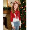 Arshiner Girls Cropped Hoodie Kids Long Sleeve Crop Tops Tie-dye Hoodies Hooded Pullover Sweatshirts(Snowflake Print  Red)