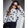 Arshiner Girls Cropped Hoodie Kids Long Sleeve Crop Tops Tie-dye Hoodies Hooded Pullover Sweatshirts(Tie-dye Black)