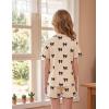 Arshiner Girls Pajamas Button Down Short Set Cute Pjs Soft Sleepwear Loungewear(Black Bow)