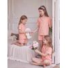 Arshiner Girls Pajamas Button Down Short Set Cute Pjs Soft Sleepwear Loungewear(Light Pink)