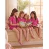 Arshiner Girls Pajamas Button Down Short Set Cute Pjs Soft Sleepwear Loungewear(Rose Red)