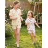 Arshiner Girls Pajamas Button Down Short Set Cute Pjs Soft Sleepwear Loungewear(Strawberry)
